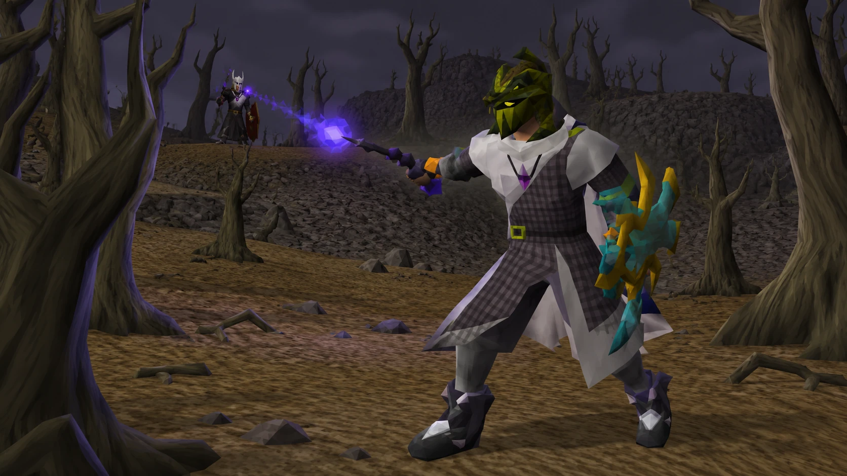 Promotional artwork based on a Vexor player casting a spell in the Wilderness